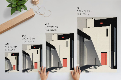 Plakát na zeď Kontrast minimalistické geometrické architektury
