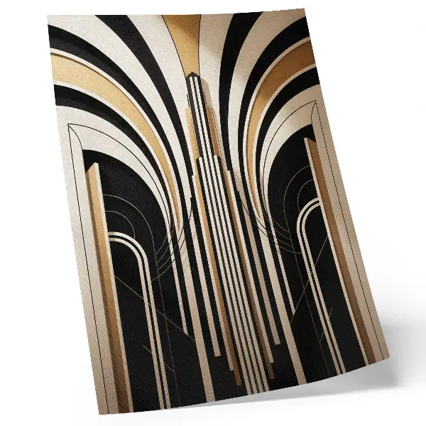 Plakátový obraz moderní oblouky v elegantním stylu art deco s kontrastními prvky