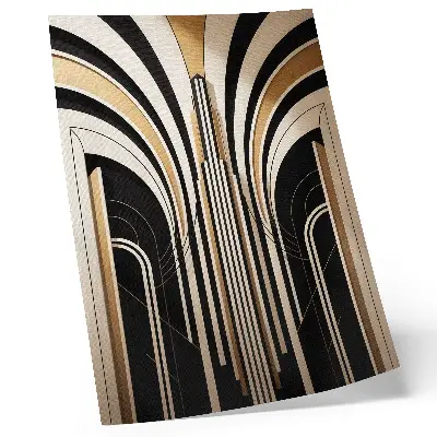 Plakátový obraz moderní oblouky v elegantním stylu art deco s kontrastními prvky