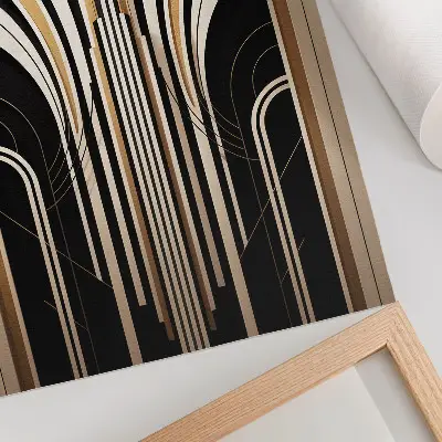 Plakátový obraz moderní oblouky v elegantním stylu art deco s kontrastními prvky