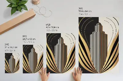 Dekorativní plakát architektonické linie v elegantním moderním stylu