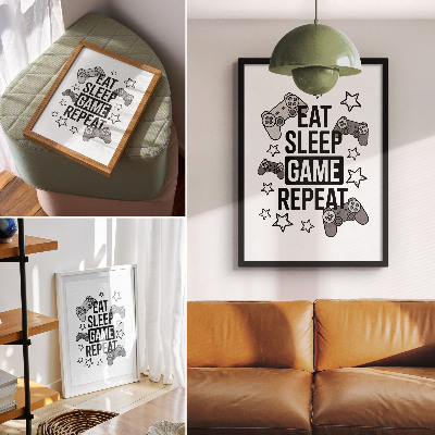 Dekorativní plakát Podložky s hvězdami a nápisem v moderním minimalistickém stylu