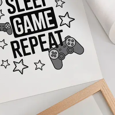Dekorativní plakát s motivem hvězd a nápisem v moderním minimalistickém stylu