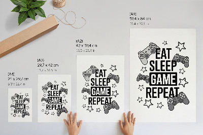 Dekorativní plakát Podložky s hvězdami a nápisem v moderním minimalistickém stylu