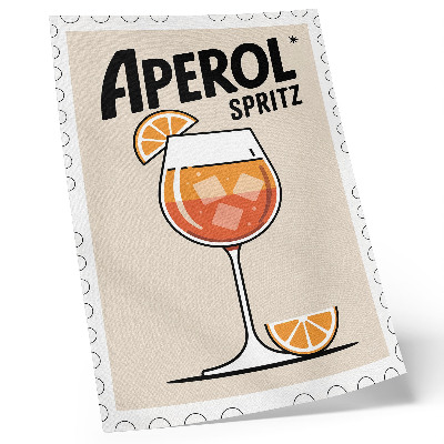 Plakát na zeď Stylový plakát s nápojem Aperol s oranžovým pozadím