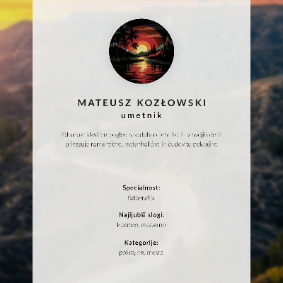 Dekorativní plakát Kopce nápis silnice západ slunce sny