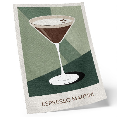 Nástěnný plakát Moderní martini v zelené, béžové a bílé barvě