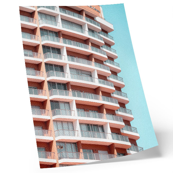 Dekorativní plakát Moderní architektura s otevřenými balkony