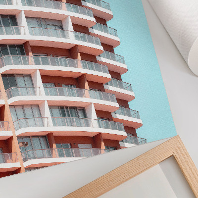 Dekorativní plakát Moderní architektura s otevřenými balkony