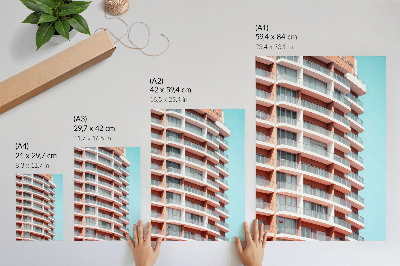 Dekorativní plakát Moderní architektura s otevřenými balkony