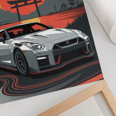 Dekorativní plakát Auto v harmonické japonské krajině