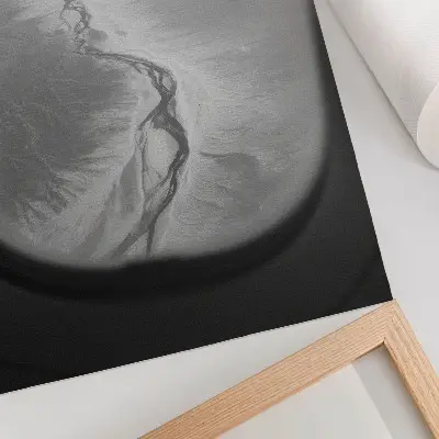 Plakát letová perspektiva s minimalistickou přírodní náladou
