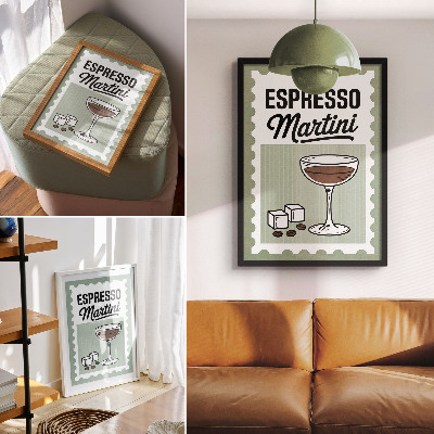 Dekorativní plakát Espresso martini vintage styl grafiky