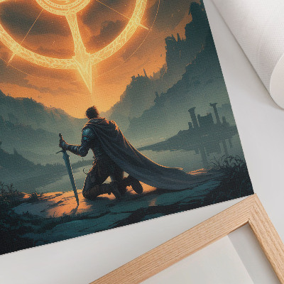 Plakát Okouzlující krajina magický symbol rytíře