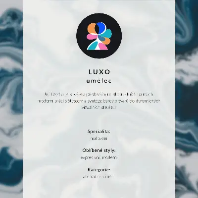 Nástěnný plakát se silnými kontrasty červené a modré v moderním stylu