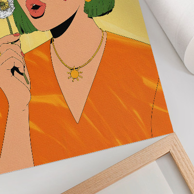 Nástěnný plakát Pop-artová ilustrace se zelenými vlasy