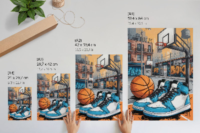 Dekorativní plakát Graffiti městské hřiště v moderním stylu