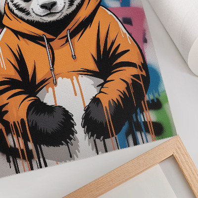 Plakát na zeď Panda v graffiti mikině, pouliční styl