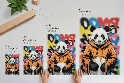 Plakát na zeď Panda v graffiti mikině, pouliční styl