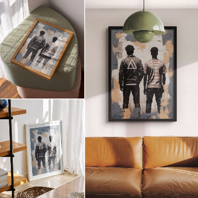 Plakátový obraz Dva mladí lidé v moderním stylu