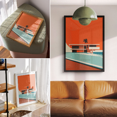Plakát Minimalistická kompozice Vily Orange Sky