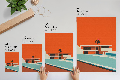 Plakát Minimalistická kompozice Vily Orange Sky