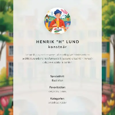 Plakát na zeď barevné činžovní domy u kanálu v ilustrativním stylu