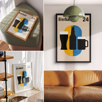 Plakát na zeď Kontrastní barvy a geometrické tvary