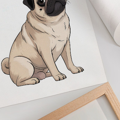 Plakátový obraz Portrét psa, ilustrativní styl, jemné barvy