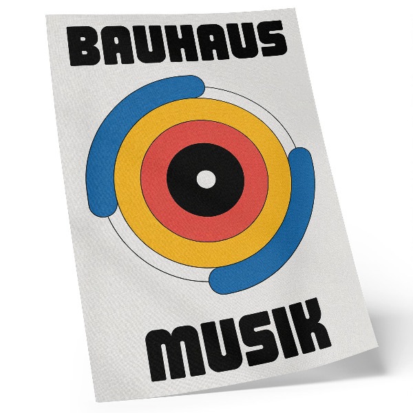 Dekorativní plakát Bauhaus styl kruhy silné barvy modernita