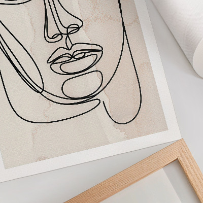 Plakát na zeď Minimalismus elegance obličej béžová černá