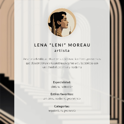 Dekorativní plakát Ženský profil geometrické linie modernistický styl
