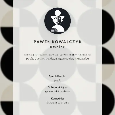 Plakát Geometrické tvary v harmonickém minimalistickém stylu