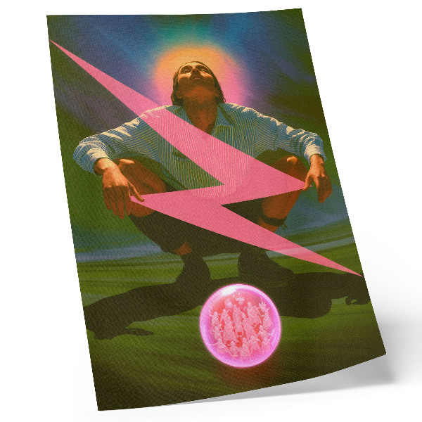 Dekorativní plakát Neonové barvy a překvapivá postava