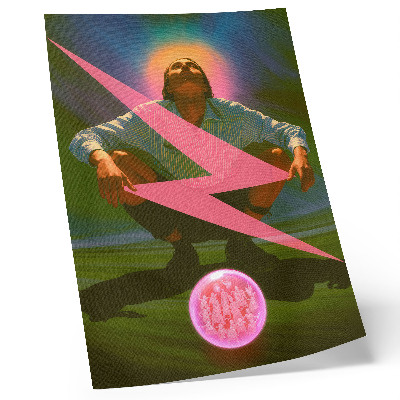 Dekorativní plakát Neonové barvy a překvapivá postava
