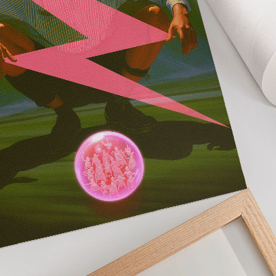 Dekorativní plakát Neonové barvy a překvapivá postava