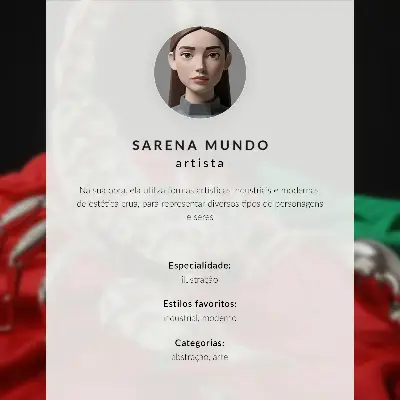 Plakát na zeď futuristická socha modernity v červené a šedé barvě