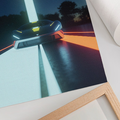 Plakátový obraz Dynamické linie futuristické auto v noci