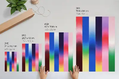 Nástěnný plakát s barevnými tónovými pruhy v moderním stylu