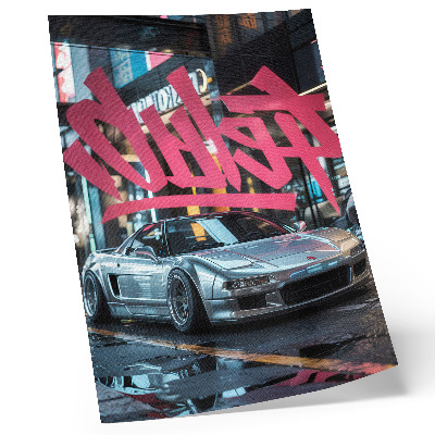 Plakát Graffiti sportovních aut v moderním městském životě