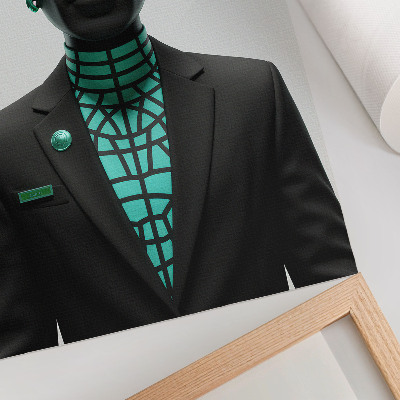 Plakát Futuristický styl, výrazné kontrasty, tyrkysová.