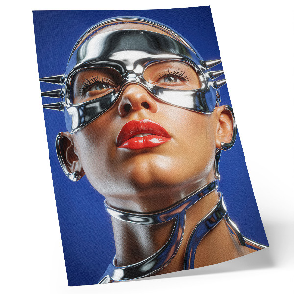 Dekorativní plakát Futuristická postava, intenzivní barvy, modernita