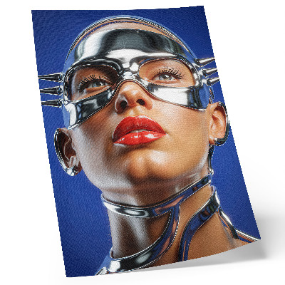 Dekorativní plakát Futuristická postava, intenzivní barvy, modernita