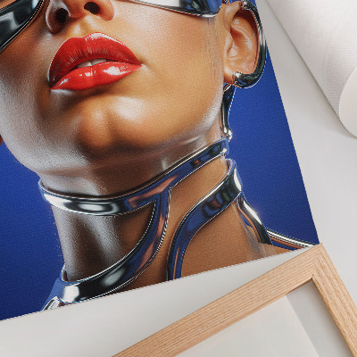 Dekorativní plakát Futuristická postava, intenzivní barvy, modernita