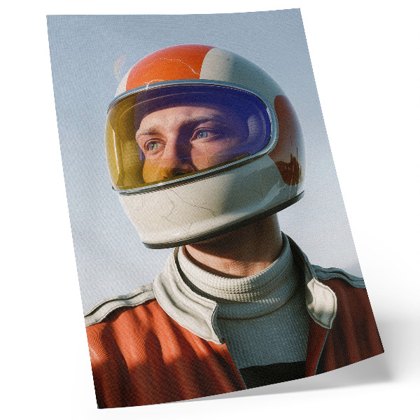 Nástěnný plakát Postava ve vesmírné helmě, futuristická atmosféra
