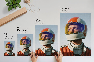 Nástěnný plakát Postava ve vesmírné helmě, futuristická atmosféra
