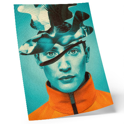 Dekorativní plakát Kontrastní barvy, surrealismus, dynamické formy