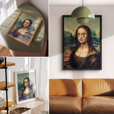 Dekorativní plakát se zlatým motivem v moderním stylu