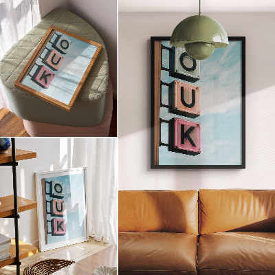 Nástěnný plakát Neonová písmena pastelové barvy modernity