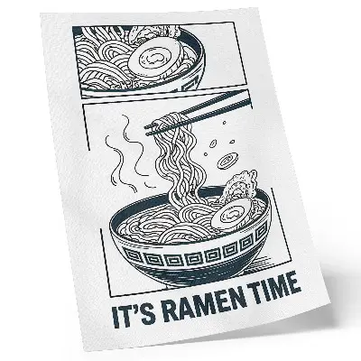 Plakát hůlky v misce ramen v komiksovém stylu
